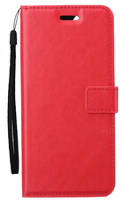 Nomfy Hoesje Geschikt voor Xiaomi 12 Hoes Bookcase Flipcase Book Cover Met Screenprotector - Hoes Geschikt voor Xiaomi 12 Hoesje Book Case - Rood