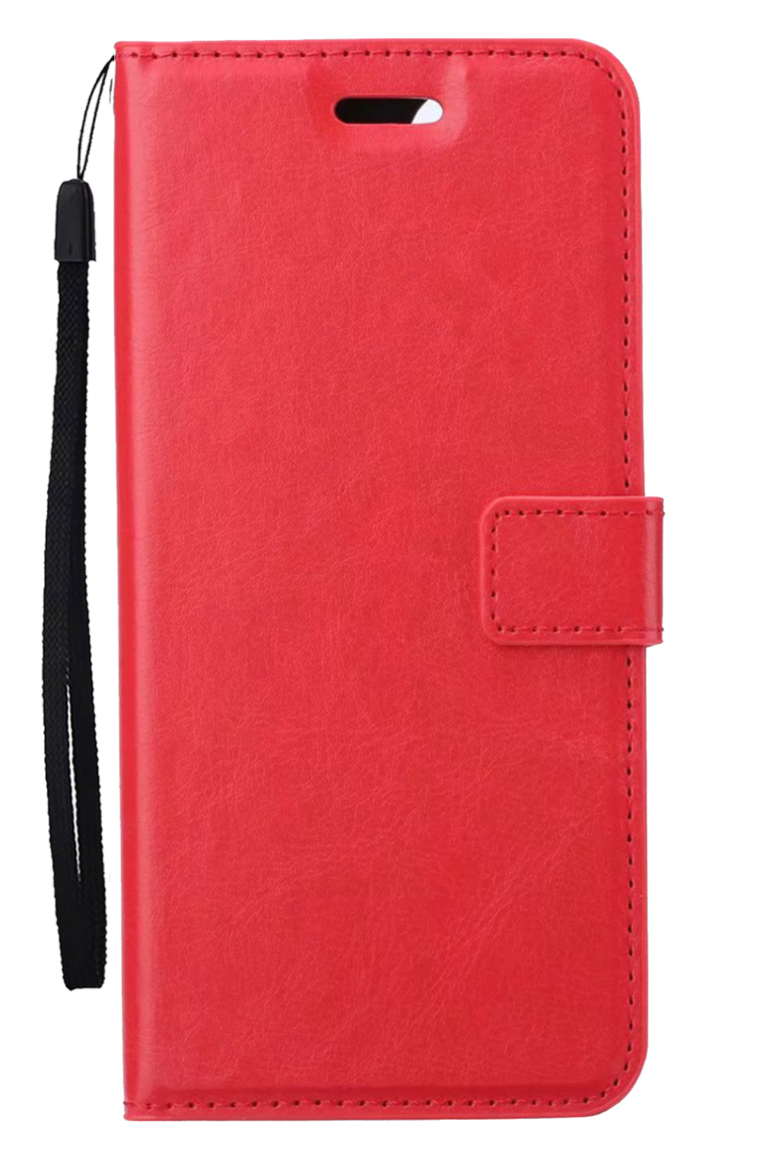 Nomfy Hoesje Geschikt voor Xiaomi 12 Hoes Bookcase Flipcase Book Cover Met Screenprotector - Hoes Geschikt voor Xiaomi 12 Hoesje Book Case - Rood