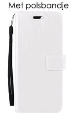 NoXx Hoes Geschikt voor Xiaomi 12 Hoesje Book Case Hoes Flip Cover Wallet Bookcase Met 2x Screenprotector - Wit
