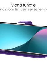 NoXx Hoes Geschikt voor Xiaomi 12 Hoesje Book Case Hoes Flip Cover Wallet Bookcase Met 2x Screenprotector - Paars
