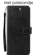 NoXx Hoes Geschikt voor Xiaomi 12 Hoesje Book Case Hoes Flip Cover Wallet Bookcase Met Screenprotector - Zwart