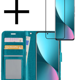 NoXx NoXx Xiaomi 12 Hoesje Bookcase Turquoise Met Screenprotector