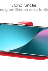 NoXx Hoes Geschikt voor Xiaomi 12 Hoesje Book Case Hoes Flip Cover Wallet Bookcase Met Screenprotector - Rood