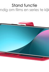 NoXx Hoes Geschikt voor Xiaomi 12 Hoesje Book Case Hoes Flip Cover Wallet Bookcase Met Screenprotector - Donkerroze