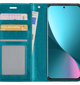 NoXx NoXx Xiaomi 12 Hoesje Bookcase - Turquoise