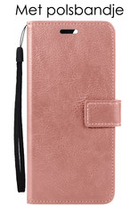 NoXx Hoes Geschikt voor Xiaomi 12 Hoesje Book Case Hoes Flip Cover Wallet Bookcase - Rosé goud