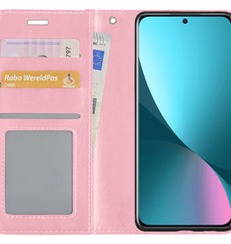 NoXx NoXx Xiaomi 12 Hoesje Bookcase - Lichtroze