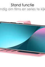 NoXx Hoes Geschikt voor Xiaomi 12 Hoesje Book Case Hoes Flip Cover Wallet Bookcase - Lichtroze