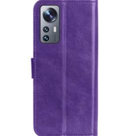 NoXx NoXx Xiaomi 12X Hoesje Bookcase - Paars