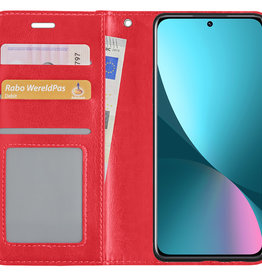 NoXx NoXx Xiaomi 12X Hoesje Bookcase - Rood