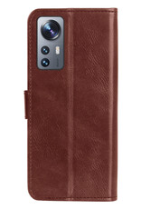 Nomfy Hoesje Geschikt voor Xiaomi 12X Hoes Bookcase Flipcase Book Cover - Hoes Geschikt voor Xiaomi 12X Hoesje Book Case - Bruin