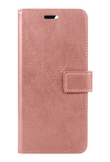 BASEY. Hoes Geschikt voor Xiaomi 12X Hoesje Bookcase Hoes Flip Case Book Cover Met Screenprotector - Hoesje Geschikt voor Xiaomi 12X Hoes Book Case Hoesje - Rosé goud