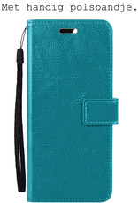 BASEY. Hoes Geschikt voor Xiaomi 12X Hoesje Bookcase Hoes Flip Case Book Cover Met Screenprotector - Hoesje Geschikt voor Xiaomi 12X Hoes Book Case Hoesje - Turquoise