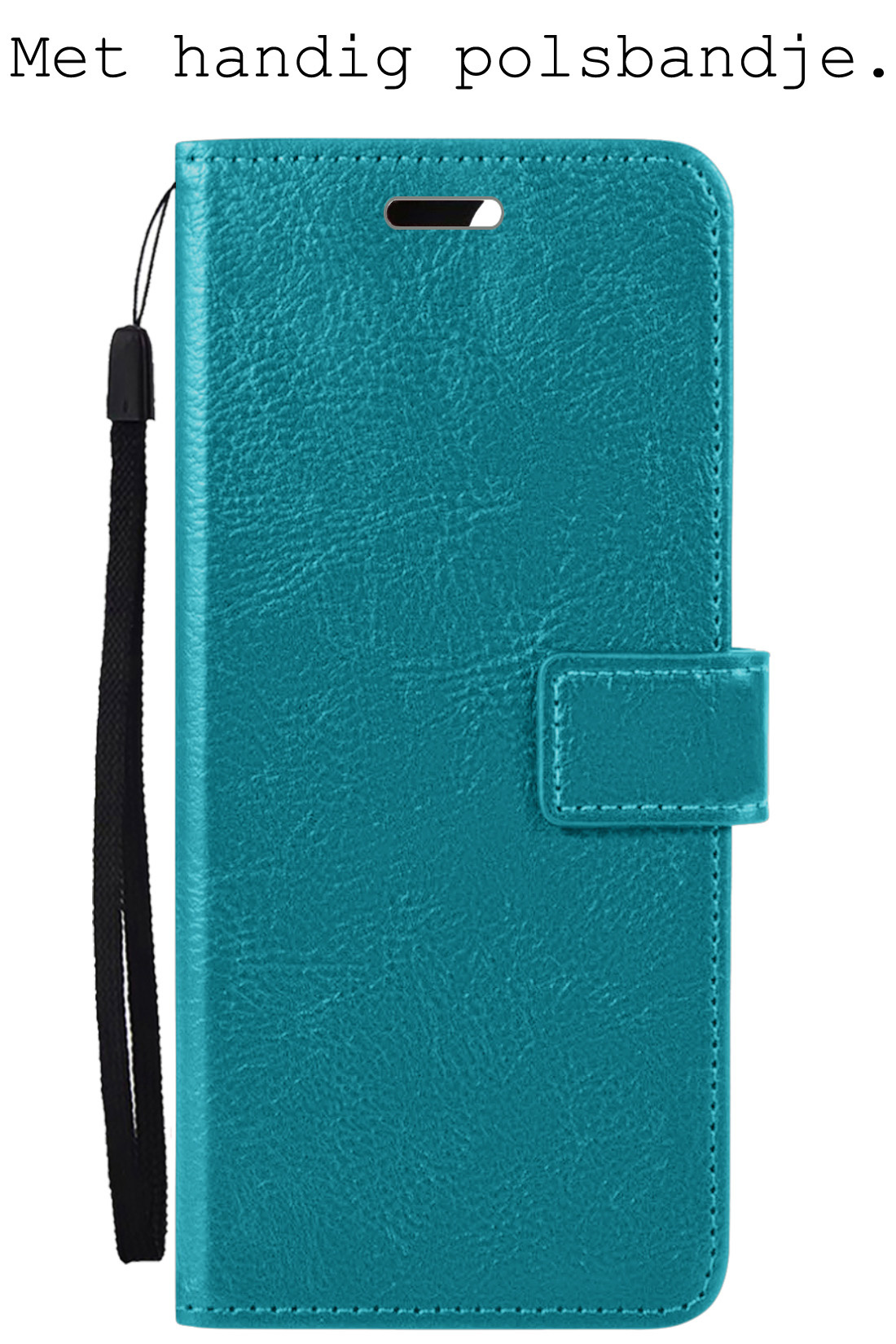 BASEY. Hoes Geschikt voor Xiaomi 12X Hoesje Bookcase Hoes Flip Case Book Cover Met Screenprotector - Hoesje Geschikt voor Xiaomi 12X Hoes Book Case Hoesje - Turquoise