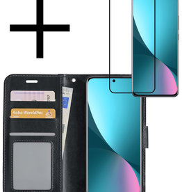 NoXx NoXx Xiaomi 12X Hoesje Bookcase Zwart Met Screenprotector