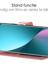 NoXx Hoes Geschikt voor Xiaomi 12X Hoesje Book Case Hoes Flip Cover Wallet Bookcase Met 2x Screenprotector - Rosé goud