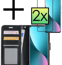 NoXx NoXx Xiaomi 12X Hoesje Bookcase Zwart Met 2x Screenprotector