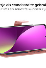 Nomfy Hoesje Geschikt voor Xiaomi 12X Hoes Bookcase Flipcase Book Cover Met Screenprotector - Hoes Geschikt voor Xiaomi 12X Hoesje Book Case - Rosé goud