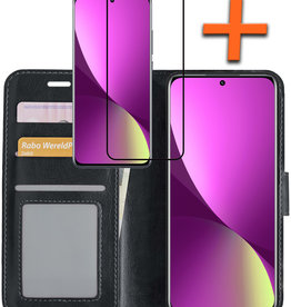 Nomfy Nomfy Xiaomi 12X Hoesje Bookcase Zwart Met Screenprotector