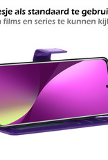 Nomfy Hoesje Geschikt voor Xiaomi 12X Hoes Bookcase Flipcase Book Cover Met 2x Screenprotector - Hoes Geschikt voor Xiaomi 12X Hoesje Book Case - Paars