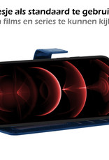 Nomfy Hoesje Geschikt voor iPhone 14 Pro Max Hoes Bookcase Flipcase Book Cover - Hoes Geschikt voor iPhone 14 Pro Max Hoesje Book Case - Donkerblauw