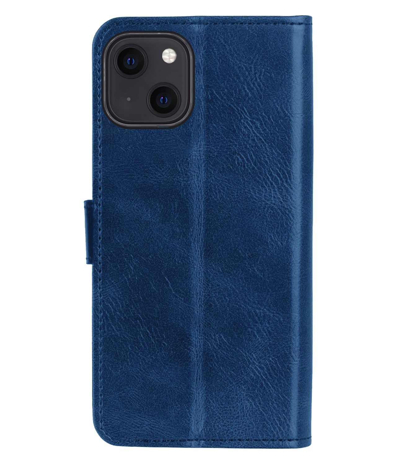 Nomfy Hoesje Geschikt voor iPhone 13 Hoes Bookcase Flipcase Book Cover - Hoes Geschikt voor iPhone 13 Hoesje Book Case - Donkerblauw