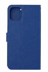 Nomfy Hoesje Geschikt voor iPhone 11 Pro Hoes Bookcase Flipcase Book Cover - Hoes Geschikt voor iPhone 11 Pro Hoesje Book Case - Donkerblauw