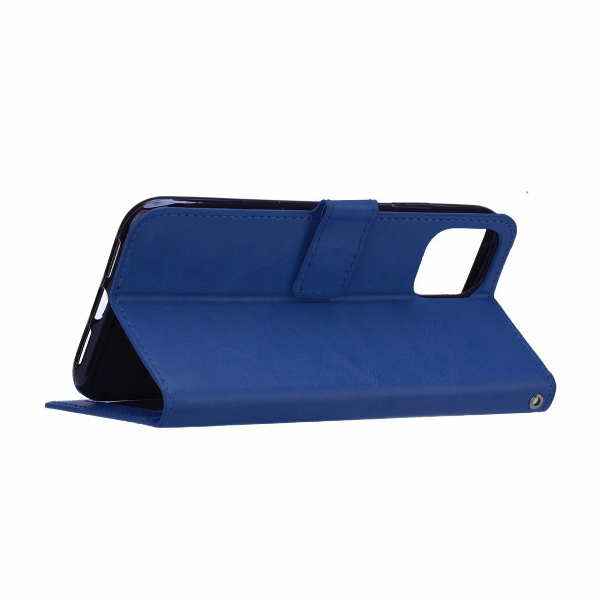 Nomfy Hoesje Geschikt voor iPhone XR Hoes Bookcase Flipcase Book Cover - Hoes Geschikt voor iPhone XR Hoesje Book Case - Donkerblauw