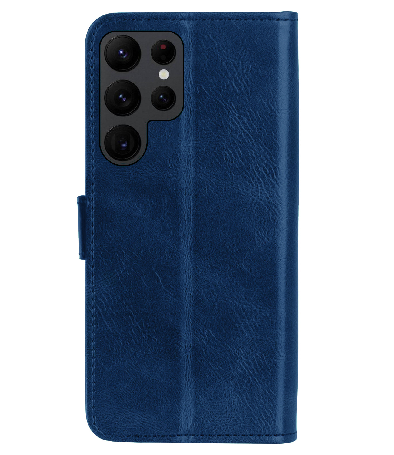 Nomfy Hoesje Geschikt voor Samsung S22 Ultra Hoes Bookcase Flipcase Book Cover - Hoes Geschikt voor Samsung Galaxy S22 Ultra Hoesje Book Case - Donkerblauw
