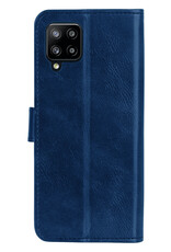 BASEY. Hoes Geschikt voor Samsung A12 Hoesje Bookcase Hoes Flip Case Book Cover - Hoesje Geschikt voor Samsung Galaxy A12 Hoes Book Case Hoesje - Donkerblauw