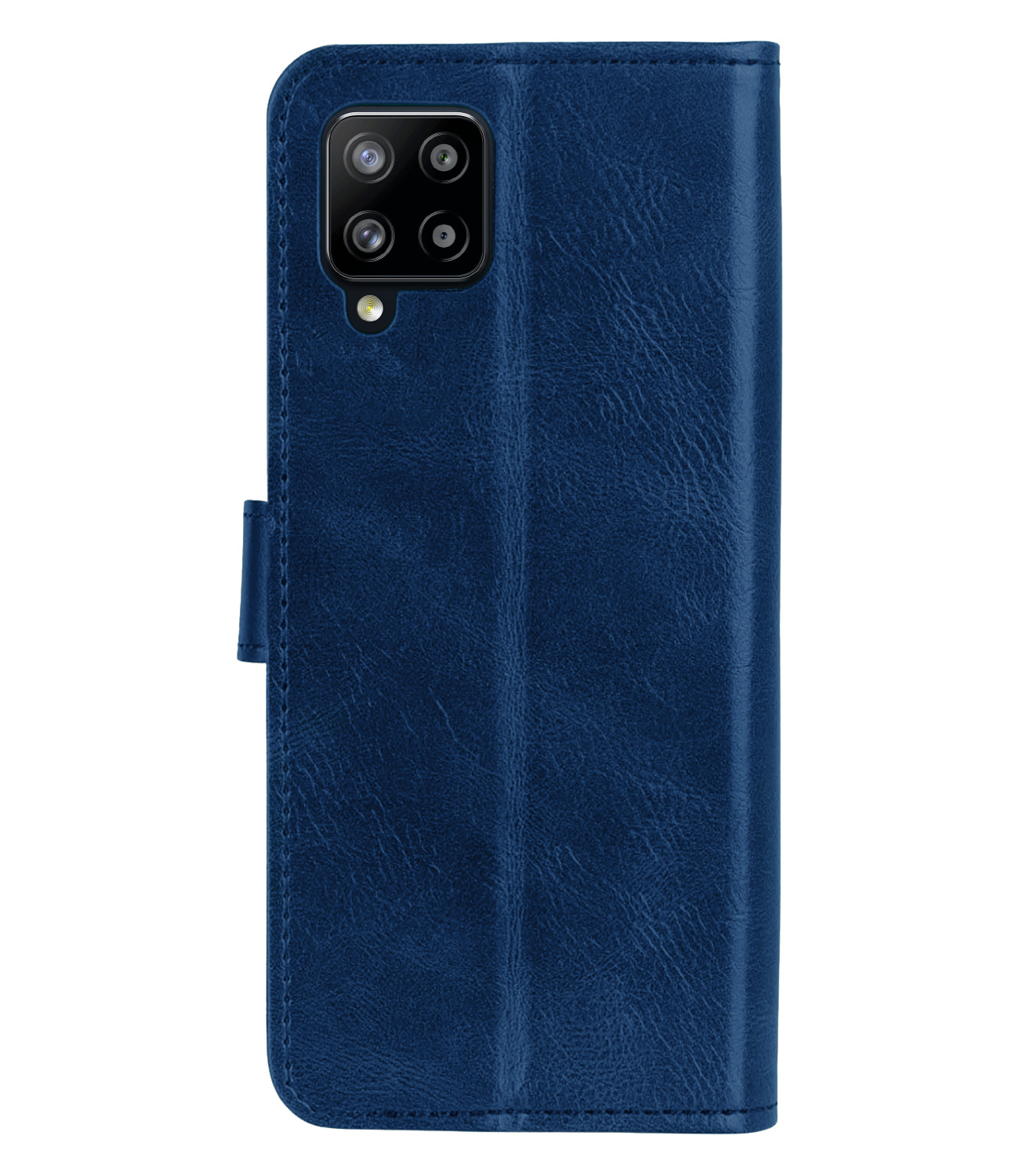 BASEY. Hoes Geschikt voor Samsung A12 Hoesje Bookcase Hoes Flip Case Book Cover - Hoesje Geschikt voor Samsung Galaxy A12 Hoes Book Case Hoesje - Donkerblauw