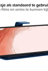 Nomfy Hoesje Geschikt voor Samsung S22 Plus Hoes Bookcase Flipcase Book Cover - Hoes Geschikt voor Samsung Galaxy S22 Plus Hoesje Book Case - Donkerblauw