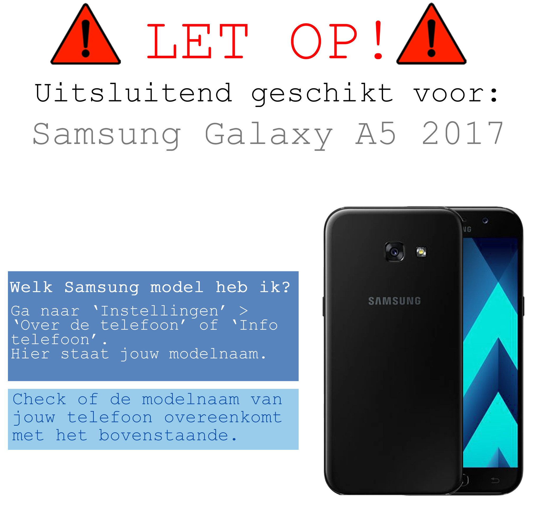 BASEY. Hoes Geschikt voor Samsung A5 2016/2017 Hoesje Bookcase Hoes Flip Case Book Cover - Hoesje Geschikt voor Samsung Galaxy A5 2016/2017 Hoes Book Case Hoesje - Donkerblauw