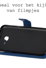 BASEY. Hoes Geschikt voor Samsung A5 2016/2017 Hoesje Bookcase Hoes Flip Case Book Cover - Hoesje Geschikt voor Samsung Galaxy A5 2016/2017 Hoes Book Case Hoesje - Donkerblauw