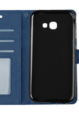 BASEY. Hoes Geschikt voor Samsung A5 2016/2017 Hoesje Bookcase Hoes Flip Case Book Cover - Hoesje Geschikt voor Samsung Galaxy A5 2016/2017 Hoes Book Case Hoesje - Donkerblauw