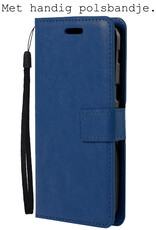 BASEY. Hoes Geschikt voor Samsung A5 2016/2017 Hoesje Bookcase Hoes Flip Case Book Cover - Hoesje Geschikt voor Samsung Galaxy A5 2016/2017 Hoes Book Case Hoesje - Donkerblauw