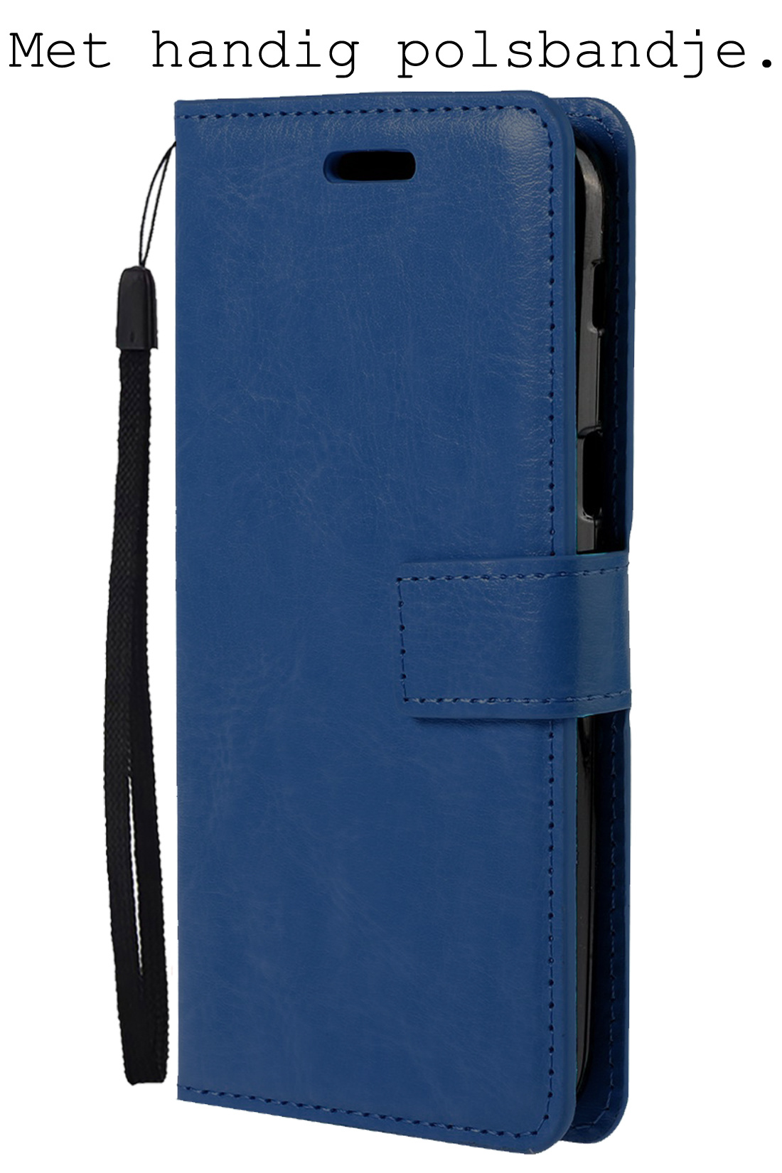 BASEY. Hoes Geschikt voor Samsung A5 2016/2017 Hoesje Bookcase Hoes Flip Case Book Cover - Hoesje Geschikt voor Samsung Galaxy A5 2016/2017 Hoes Book Case Hoesje - Donkerblauw