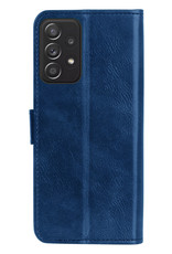 Nomfy Hoesje Geschikt voor OPPO A53 Hoes Bookcase Flipcase Book Cover - Hoes Geschikt voor OPPO A53 Hoesje Book Case - Donkerblauw