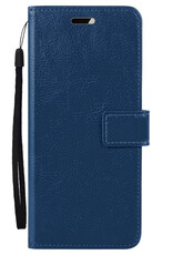 Nomfy Hoesje Geschikt voor Samsung A52 Hoes Bookcase Flipcase Book Cover - Hoes Geschikt voor Samsung Galaxy A52 Hoesje Book Case - Donkerblauw
