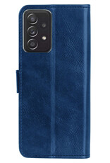 Nomfy Hoesje Geschikt voor Samsung A52 Hoes Bookcase Flipcase Book Cover - Hoes Geschikt voor Samsung Galaxy A52 Hoesje Book Case - Donkerblauw