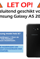 Nomfy Hoesje Geschikt voor Samsung A5 2016/2017 Hoes Bookcase Flipcase Book Cover - Hoes Geschikt voor Samsung Galaxy A5 2016/2017 Hoesje Book Case - Donkerblauw