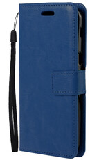 Nomfy Hoesje Geschikt voor Samsung A5 2016/2017 Hoes Bookcase Flipcase Book Cover - Hoes Geschikt voor Samsung Galaxy A5 2016/2017 Hoesje Book Case - Donkerblauw