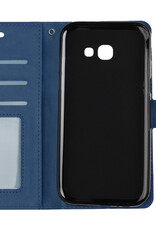 Nomfy Hoesje Geschikt voor Samsung A5 2016/2017 Hoes Bookcase Flipcase Book Cover - Hoes Geschikt voor Samsung Galaxy A5 2016/2017 Hoesje Book Case - Donkerblauw
