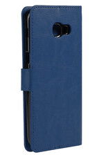 Nomfy Hoesje Geschikt voor Samsung A5 2016/2017 Hoes Bookcase Flipcase Book Cover - Hoes Geschikt voor Samsung Galaxy A5 2016/2017 Hoesje Book Case - Donkerblauw