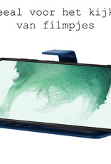 BASEY. Hoes Geschikt voor Samsung S22 Hoesje Bookcase Hoes Flip Case Book Cover - Hoesje Geschikt voor Samsung Galaxy S22 Hoes Book Case Hoesje - Donkerblauw