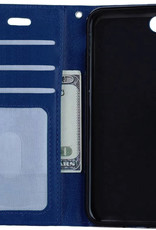 NoXx Hoes Geschikt voor iPhone SE 2022 Hoesje Book Case Hoes Flip Cover Wallet Bookcase - Donkerblauw