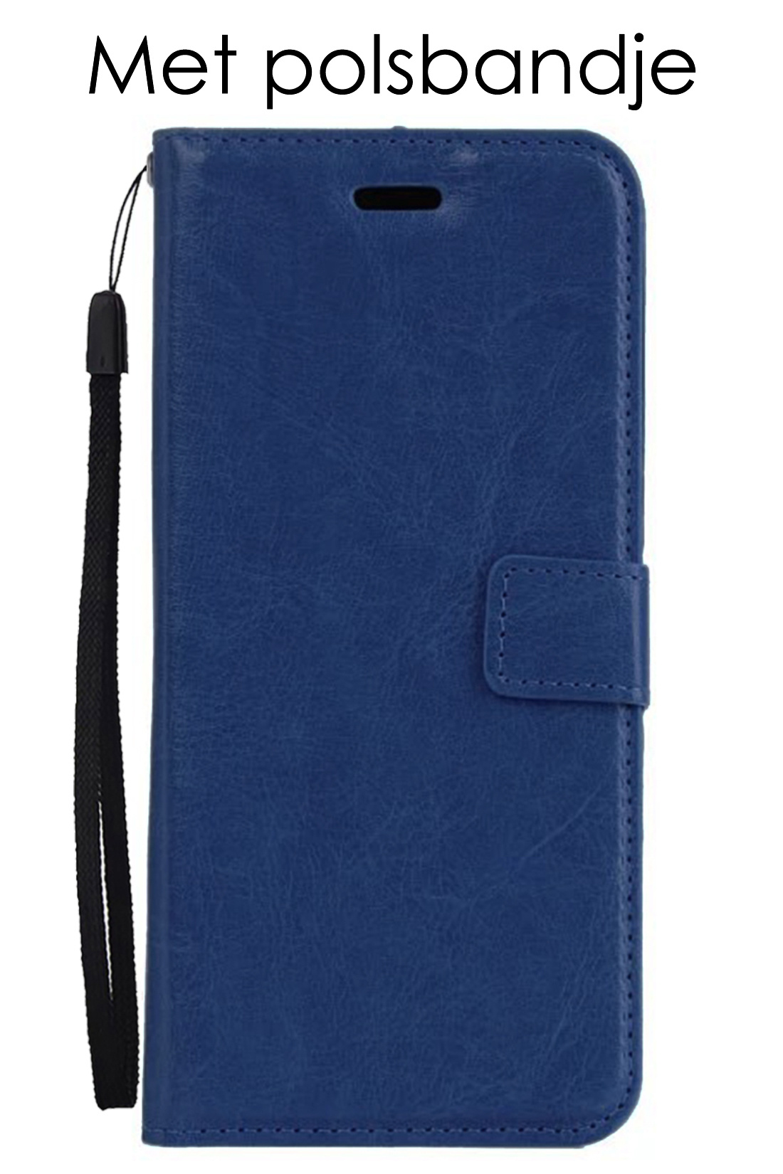 NoXx Hoes Geschikt voor iPhone SE 2022 Hoesje Book Case Hoes Flip Cover Wallet Bookcase - Donkerblauw