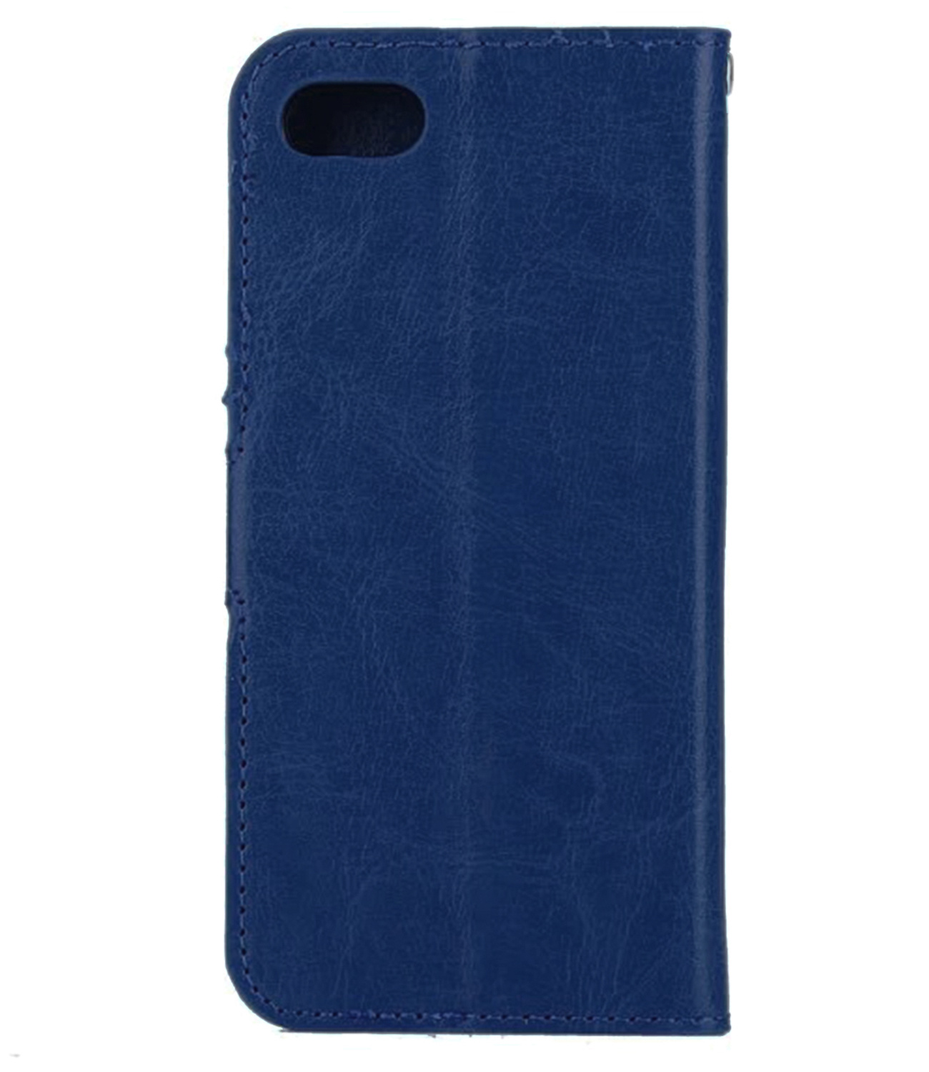 NoXx Hoes Geschikt voor iPhone SE 2022 Hoesje Book Case Hoes Flip Cover Wallet Bookcase - Donkerblauw