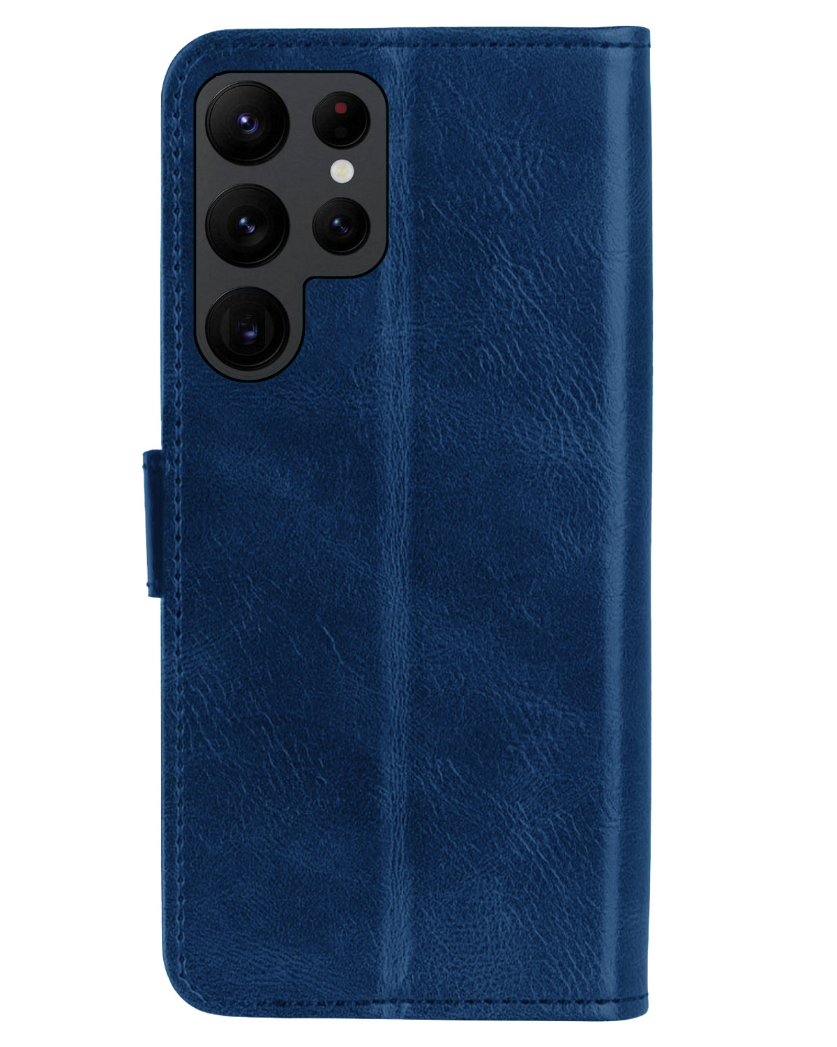 BASEY. Hoes Geschikt voor Samsung S22 Ultra Hoesje Bookcase Hoes Flip Case Book Cover - Hoesje Geschikt voor Samsung Galaxy S22 Ultra Hoes Book Case Hoesje - Donkerblauw