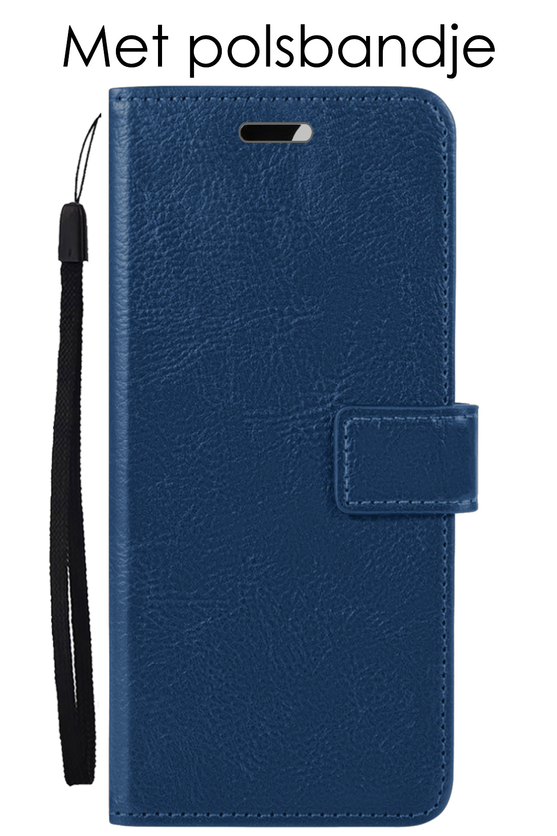 NoXx Hoes Geschikt voor iPhone 14 Plus Hoesje Book Case Hoes Flip Cover Wallet Bookcase - Donkerblauw